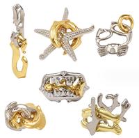 9 pièces/ensemble de casse-têtes de réflexion en fil métallique, jeux de défi de QI, jeux de déverrouillage, jouet de verrouillage imbriqué, cadeau pour adultes et adolescents