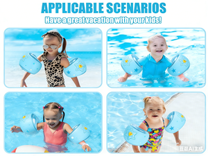 Manches de natation pour enfants Blue Star à trois chambres d'air, ailes de flottaison pour tout-petits, aides à l'apprentissage de la natation, équipement d'entraînement en piscine, vente en gros - Product Image 6