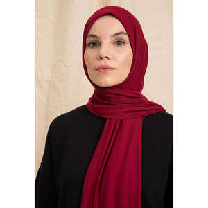 ผ้าพันคอผ้าฝ้ายสีแดงเชอร์รี่ - Product Image 3