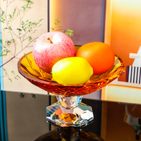 K9 Kristalglas Geëtst Modern Offset Gedrukt Fruit Schaal Ecologisch Snack Dessert Kunst Collectible Huis Bruiloft JiayongCrystal