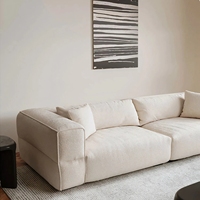Meistverkauftes Nordisches Italienisches Design-Möbelstück Hochwertiges Weißes Wollstoff 3-Sitzer Wohnzimmer-Sofa