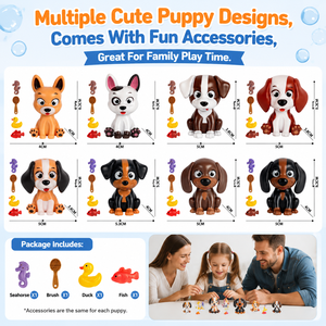 Jouets de bain <span class=keywords><strong>Magic</strong></span> Muddy Puppy : Figurines de chiens qui changent de couleur à l'eau, Sacs surprise, Adorables animaux de collection Chibi pour enfants - Product Image 4