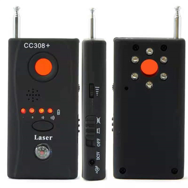 Factory Price CC308+ Mini Anti Spy RF Signal Radio Frequency Detector Hidden Camera Laser Lens GSM Device Finder Detector