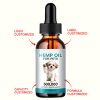 Huile de chanvre premium à marque privée, multivitamines pour animaux de compagnie, soulagement de l'anxiété, de la douleur et du stress, soutien des hanches et des articulations pour chiens et chats