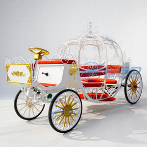 Chariot de citrouille de Cendrillon romantique à vendre Classic Fashion Queen White and Red Carriage - Product Image 1