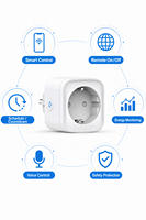Prise intelligente OEM ODM Tuya Matter sur Wi-Fi, type F EU, avec surveillance de la consommation d'énergie 16A 3680W, contrôle à distance et minuterie