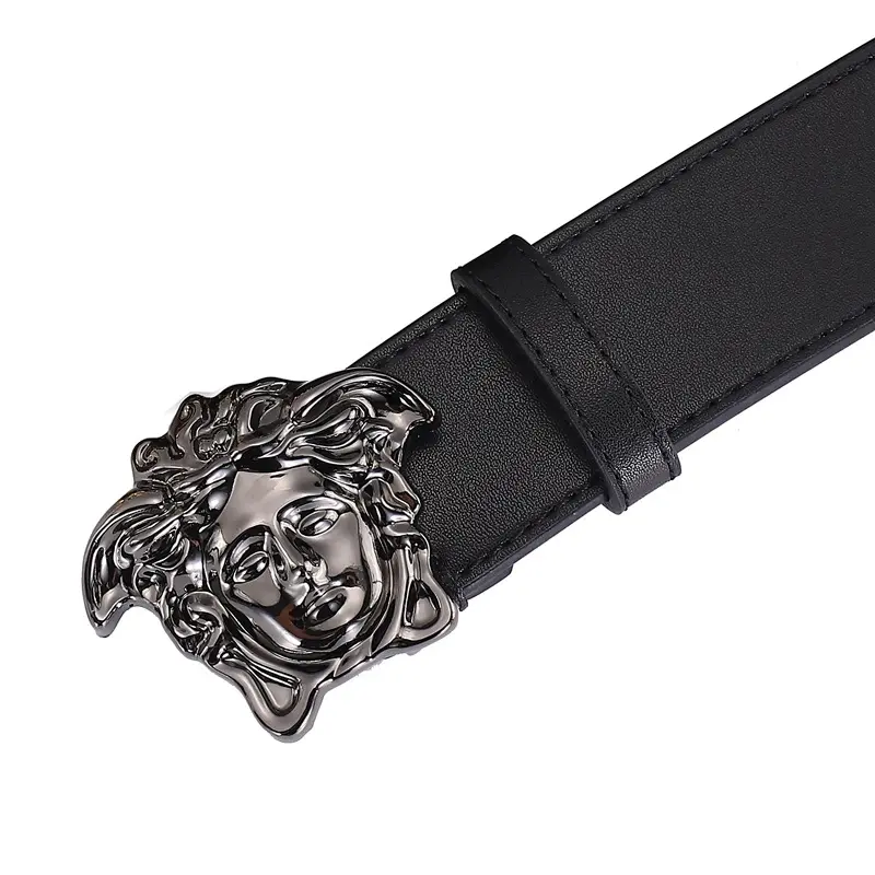 Cinturón de cuero personalizado para hombre Logotipo famoso hebilla de metal Cintura de diseñador de lujo Cinturón de cuero italiano para hombre