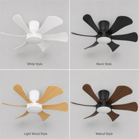 Ventilateur de plafond électrique 36 pouces avec lumière, moteur silencieux 60W, télécommande, lustre LED, 5 pales pour chambre, salle à manger, salon