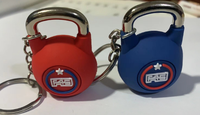 F45 Poignée en métal de haute qualité Sport Fitness 3D Mini Barbell Kettlebell Forme Porte-clés pour la salle de sport Porte-clés promotionnels personnalisés