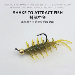 Esche Morbide Galleggianti 4.5cm/1.1g 5.8cm/1.5g Wobbler in PVC Gamberetti Artificiali in Plastica con Sale Esche per Pesci Vermi per Spigola Luccio - Product Image 4