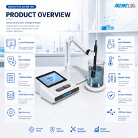 pH-mètre de paillasse IKEME, résolution 0,001 pH, testeur de pH numérique de laboratoire 3-en-1 (pH, mV, température) avec ATC pour la qualité de l'eau et les tests alimentaires