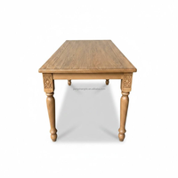 Table de salle à manger commerciale moderne en résine plastique pour événements extérieurs, mariages et fêtes