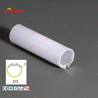 LS-272 de profil de haute qualité Led aluminium forme ronde 20mm Led profil de bande Installation cachée avec Led aluminium tuile