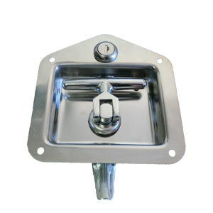 Chrome Plated Flush Mount T-Handle RV <b>Cabinet</b> <b>Lock</b>, Recessed Anti-Theft Door Latch for RV Compartment, Toolbox, Special Vehicle - Product Image 1