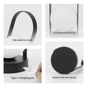 Juego de Lámparas Decorativas de Mesa, Luces Nocturnas Rojas para Bodas, Lámpara Eterna, Regalo para Recién Casados, para el <span class=keywords><strong>Dormitorio</strong></span> - Product Image 2