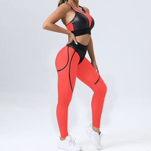 King Mecgrenn Star Conjunto <span class=keywords><strong>de</strong></span> yoga derecho <span class=keywords><strong>de</strong></span> alta calidad con malla Sujetador deportivo sexy Pantalones <span class=keywords><strong>de</strong></span> levantamiento <span class=keywords><strong>de</strong></span> cadera Fitness Conjunto <span class=keywords><strong>de</strong></span> dos piezas - Product Image 3