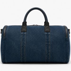 Sac de voyage en jean pour homme, grande capacité, sac de week-end décontracté, sac de voyage à bandoulière, sac à bagages, vente en gros personnalisée - Product Image 3