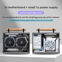 Boîtier de serveur AI Lobster Open Claw en aluminium P16, format A4, tout aluminium, 1U, alimentation, mini-boîtier ITX, USB 3.0