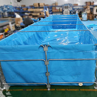 Bassin à Poissons Hors Sol Lvju de 10 000 Litres (10 m³) pour Jardin, Élevage de Tilapia, Poisson-Chat et Crevettes