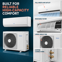 Solar Mini-Split Klimaanlage 24000 BTU Hybrid-Inverter Heiz- und Kühlsystem Komplettset mit Solarpanel für Hotel- und Gewerbenutzung