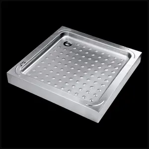 Kuge 700mm Small Camping Shower Tray Base Stainless Steel Anti-slip Rv Shower Pan