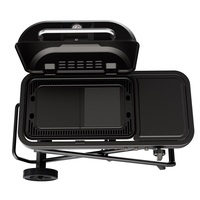 Chariot de barbecue au propane pliable avec 2 roues, station de cuisson extérieure légère en aluminium
