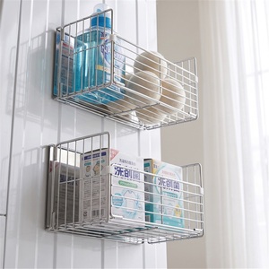 Étagère de rangement pliable moderne en alliage de zinc à fixation magnétique d'angle pour buanderie, côté réfrigérateur et machine à laver - Product Image 2