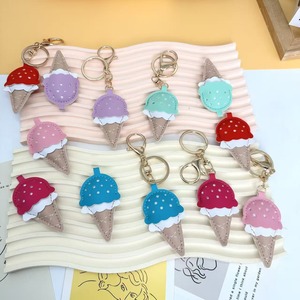 New Product Launch Mini Cartoon Ice Cream Pu Leather <b>Bag</b> <b>Charm</b> for Valentine's Day Gifts - Product Image 3