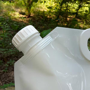 ถุงใส่น้ำนมแบบตั้งได้ ขนาด 3 ลิตร 5 ลิตร วัสดุ PE เกรดอาหาร สีขาวนม พร้อมวาล์วปิด-เปิดได้ พกพาสะดวก สำหรับกาแฟ นม ชา - Product Image 2