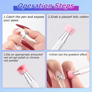 150 éponges carrées douces pour nail art avec stylo de préhension, outils de manucure DIY pour salon - Product Image 3