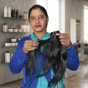 100% <b>Cheap</b> Virgin Cuticle Aligned Chemical Processing None Kinky Straight Black Temple Indian Human Hair <b>Extensions</b> - Product Image 1