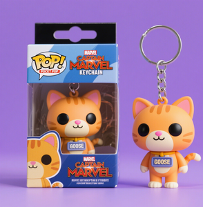 Porte-clés de poche en vinyle <span class=keywords><strong>POP</strong></span> Jouet en PVC Oie le Chat Porte-clés en PVC Figure <span class=keywords><strong>Marvel</strong></span> Pocket <span class=keywords><strong>Pop</strong></span> - Adorable Oie Orange Chat <span class=keywords><strong>Poupée</strong></span> Porte-clés - Product Image 6