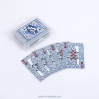 شفافة صندوق أكرليك عالية الجودة شفافة اللعب بطاقات pvc بطاقات بوكر للماء اللعب البلاستيكية بطاقات
