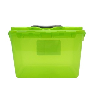 Plastic Airtight <b>Storage</b> Box Rectangle Blue Green Food <b>Container</b> With Handle Portable Sealing Packaging Box - Product Image 5