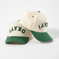 Nueva Gorra de Béisbol Estilo Hip Hop Retro de Cinco Paneles, Bicolor, con Bordado Personalizado