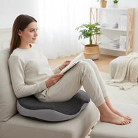 Coussin orthopédique pour le coccyx, coussin de siège en mousse à mémoire de forme pour les douleurs au coccyx et les hémorroïdes, housse respirante et lavable pour chaise de bureau