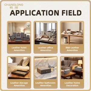 Vassoi di Servizio per Hotel Personalizzati di Lusso, Ecologici, Decorativi, Fatti a Mano, Durevoli, in Pelle, per Bagno - Product Image 4