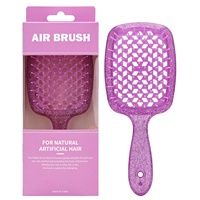 Peigne en maille transparent pour femme, poignée longue, coussin de massage vertical à air, peigne à cheveux lisses et mignon, fabricants de peignes à cheveux raides