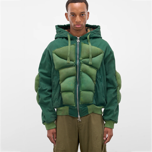 Felpe con Cappuccio Imbottite Personalizzate per Uomo, Vendita all'Ingrosso, con <span class=keywords><strong>Zip</strong></span> e Fodera in Pile, Oversize - Product Image 1