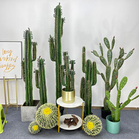 Plante artificielle en gros pour l'extérieur, grand cactus artificiel pour la décoration de pot, cactus en plastique, fausses plantes