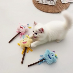 Jouet interactif en peluche pour chat avec clochette et cordon, baguette de <span class=keywords><strong>chaton</strong></span> amusante pour le jeu et l'exercice - Product Image 3