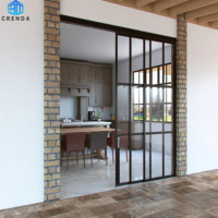 Puerta Corredera Metálica de Excelente Durabilidad con Vidrio Templado LowE para Uso Doméstico