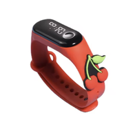 Kinderen Fruit LED Touchscreen Horloge Zachte Kleurrijke Siliconen Cartoon Polsband voor Kinderen Verjaardagscadeau School Dagelijks Gebruik