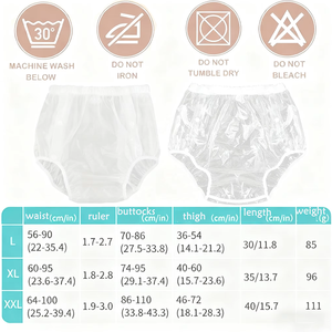 Culotte de protection pour adultes en TPU transparent givré, imperméable, anti-fuite, <span class=keywords><strong>lavable</strong></span>, réutilisable, protection contre l'incontinence pour adultes, culotte de protection - Product Image 2
