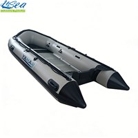 Perahu Karet PVC C A380 12mm Buatan China, Dapat Disesuaikan, 380cm 12ft, Kapasitas 6 Orang, Dilengkapi Lantai Aluminium untuk Laut Samudra