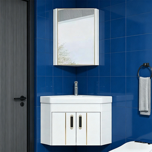 Excelente Gabinete <span class=keywords><strong>de</strong></span> Baño Triangular <span class=keywords><strong>de</strong></span> Pared, Resistente a la Humedad y Duradero, con <span class=keywords><strong>Lavabo</strong></span>, <span class=keywords><strong>de</strong></span> Gran Calidad - Product Image 3