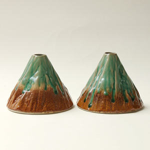 Juego de jarrones cónicos de cerámica de 8-16 pulgadas con esmalte craquelado estilo Wabi Sabi para decoración de mesa - Product Image 1