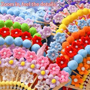 Abanico Plegable Hecho a Mano, No Tradicional, con Materiales de Bricolaje, Cultura Tradicional, Bambú, Estilo Antiguo, Maquillaje Facial de la Ópera de Pekín, 15-35 cm - Product Image 1