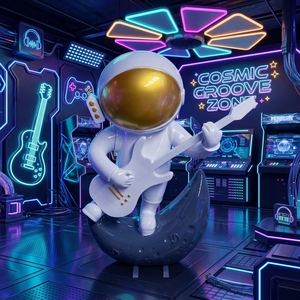 Escultura de <span class=keywords><strong>Astronauta</strong></span> de Fibra de Vidrio en Versión Q de Dibujos Animados, Estatua de <span class=keywords><strong>Astronauta</strong></span> de Tamaño Real para Decoración de Parques Infantiles - Product Image 1