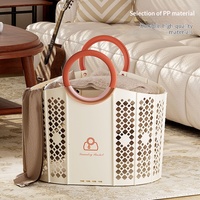 Panier à linge pliable le plus vendu avec poignées portables et design ajouré pour garder le linge bien rangé, idéal pour la chambre à coucher